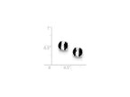 FJC Finejewelers Sterling Silver Black And White Colored Cubic Zirconia 6mm Round Post Earrings