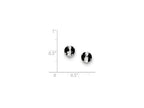 FJC Finejewelers Sterling Silver Black And White Colored Cubic Zirconia 6mm Round Post Earrings