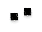 FJC Finejewelers Sterling Silver Black Cubic Zirconia 5mm Square Post Earrings