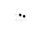 FJC Finejewelers Sterling Silver Black Cubic Zirconia 5mm Round Post Earrings
