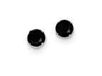FJC Finejewelers Sterling Silver Black Cubic Zirconia 5mm Round Post Earrings