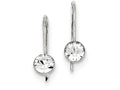 FJC Finejewelers Sterling Silver Stellux Crystal French Wire Earrings