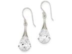 FJC Finejewelers Sterling Silver Cubic Zirconia Shepherd Hook Earrings