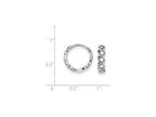 FJC Finejewelers Sterling Silver Cubic Zirconia Hinged Hoop Earrings