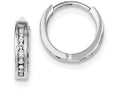 FJC Finejewelers Sterling Silver Cubic Zirconia Baguette Hinged Hoop Earrings