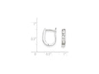 FJC Finejewelers Sterling Silver Cubic Zirconia Hinged Hoop Earrings