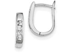 FJC Finejewelers Sterling Silver Cubic Zirconia Hinged Hoop Earrings