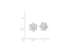 FJC Finejewelers Sterling Silver Cubic Zirconia Flower Post Earrings