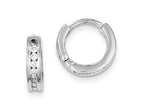 FJC Finejewelers Sterling Silver Cubic Zirconia Hinged Earrings