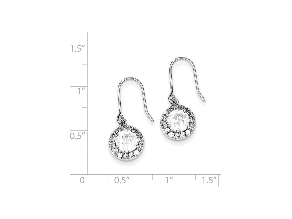 FJC Finejewelers Sterling Silver Cubic Zirconia Dangle Earrings