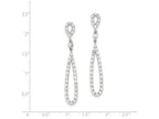 FJC Finejewelers Sterling Silver Cubic Zirconia Dangle Post Earrings