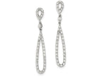 FJC Finejewelers Sterling Silver Cubic Zirconia Dangle Post Earrings
