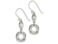 FJC Finejewelers Sterling Silver Cubic Zirconia Square Dangle Earrings
