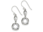 FJC Finejewelers Sterling Silver Cubic Zirconia Square Dangle Earrings