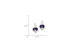 FJC Finejewelers Sterling Silver Purple Cubic Zirconia Post Earrings