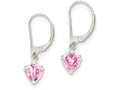 FJC Finejewelers Sterling Silver Pink Cubic Zirconia Leverback Dangle Earrings