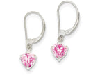 FJC Finejewelers Sterling Silver Pink Cubic Zirconia Leverback Dangle Earrings