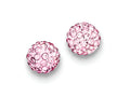 FJC Finejewelers Sterling Silver 8mm Pink Cubic Zirconiaech Crystal Post Earrings