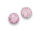 FJC Finejewelers Sterling Silver 8mm Pink Cubic Zirconiaech Crystal Post Earrings