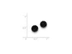 FJC Finejewelers Sterling Silver 8mm Black Cubic Zirconiaech Crystal Post Earrings