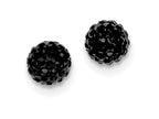 FJC Finejewelers Sterling Silver 8mm Black Cubic Zirconiaech Crystal Post Earrings