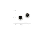 FJC Finejewelers Sterling Silver Black Cubic Zirconia Round Post Earrings