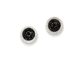 FJC Finejewelers Sterling Silver Black Cubic Zirconia Round Post Earrings