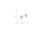 FJC Finejewelers Sterling Silver Cubic Zirconia Heart Post Earrings