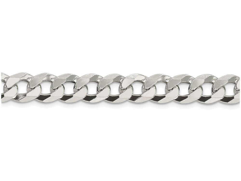 FJC Finejewelers 18 Inch Sterling Silver 8.5mm Beveled Curb Chain Necklace