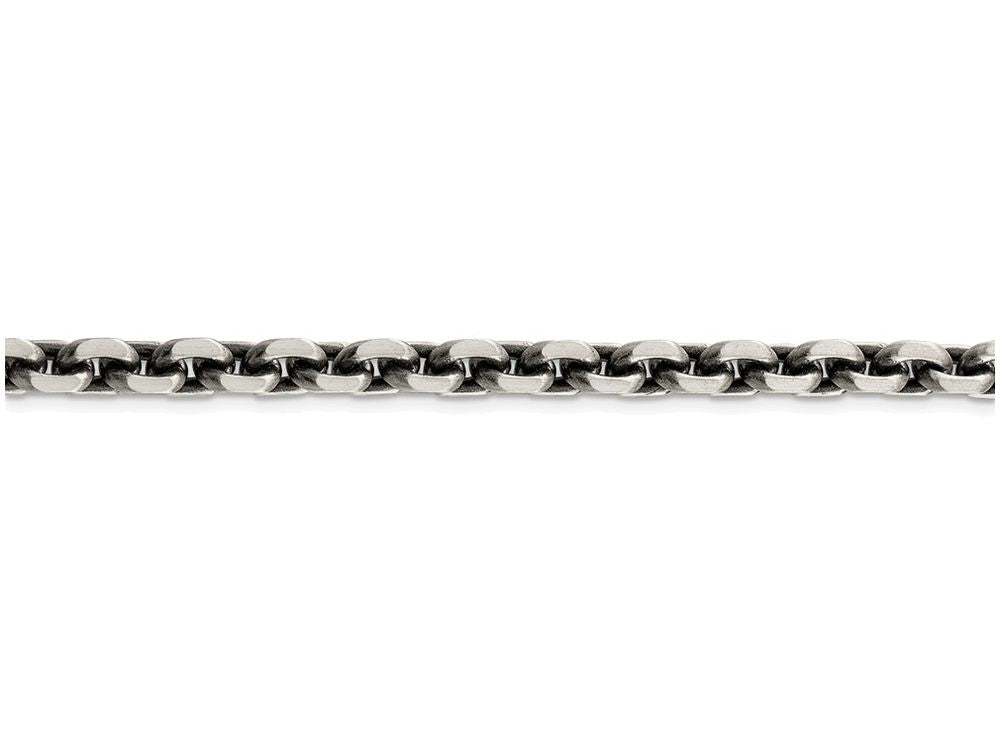 FJC Finejewelers 20 Inch Sterling Silver 6.5mm Antiqued Cable Chain Necklace