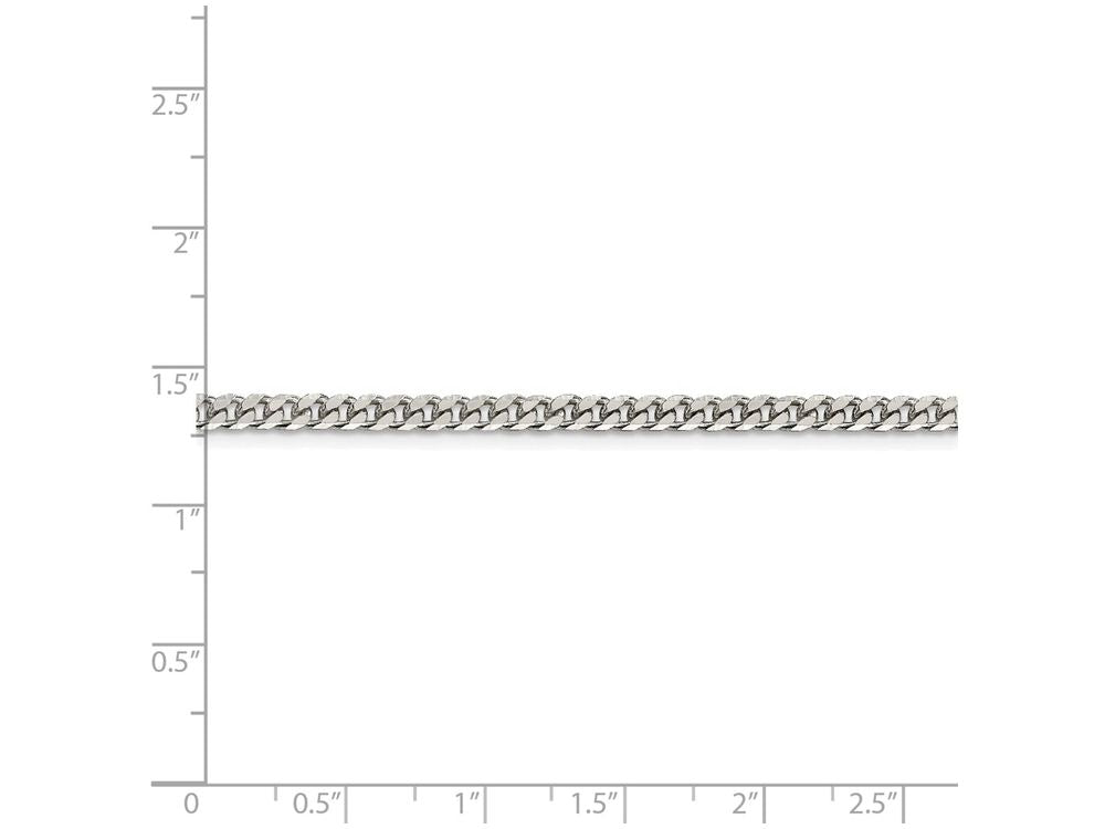 FJC Finejewelers Sterling Silver Polished 3.2mm Curb Chain Necklace