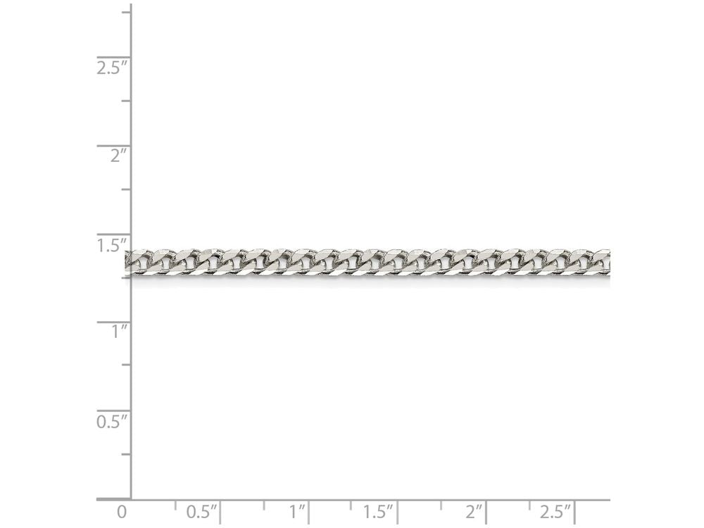 FJC Finejewelers Sterling Silver Polished 3.7mm Curb Chain Necklace