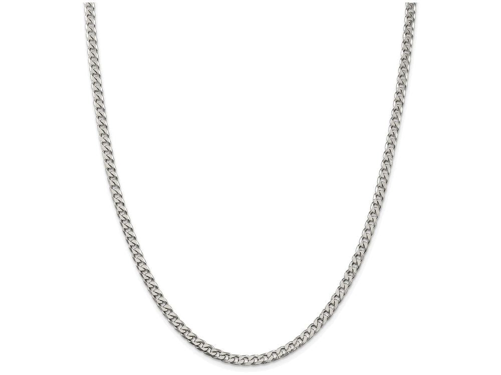 FJC Finejewelers Sterling Silver Polished 3.7mm Curb Chain Necklace