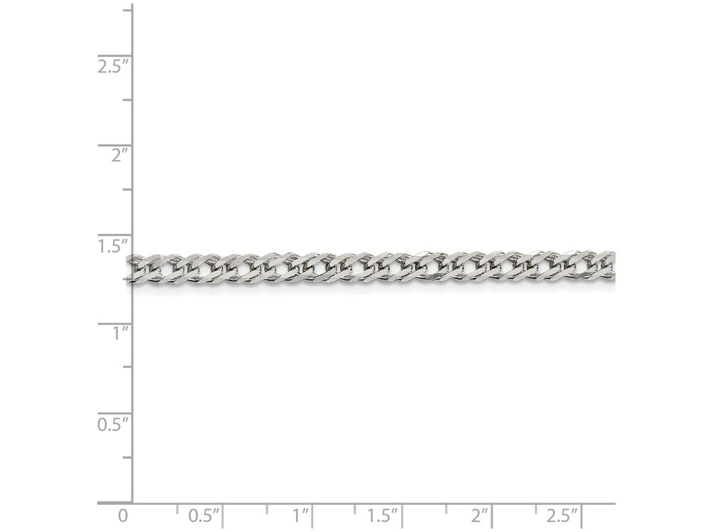 FJC Finejewelers 18 Inch Sterling Silver 4.25mm Double 6 Side bright-cut Flat Link Chain Necklace