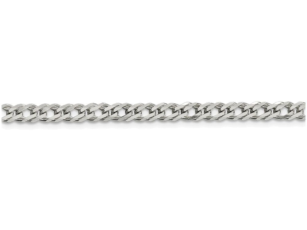 FJC Finejewelers 18 Inch Sterling Silver 4.25mm Double 6 Side bright-cut Flat Link Chain Necklace