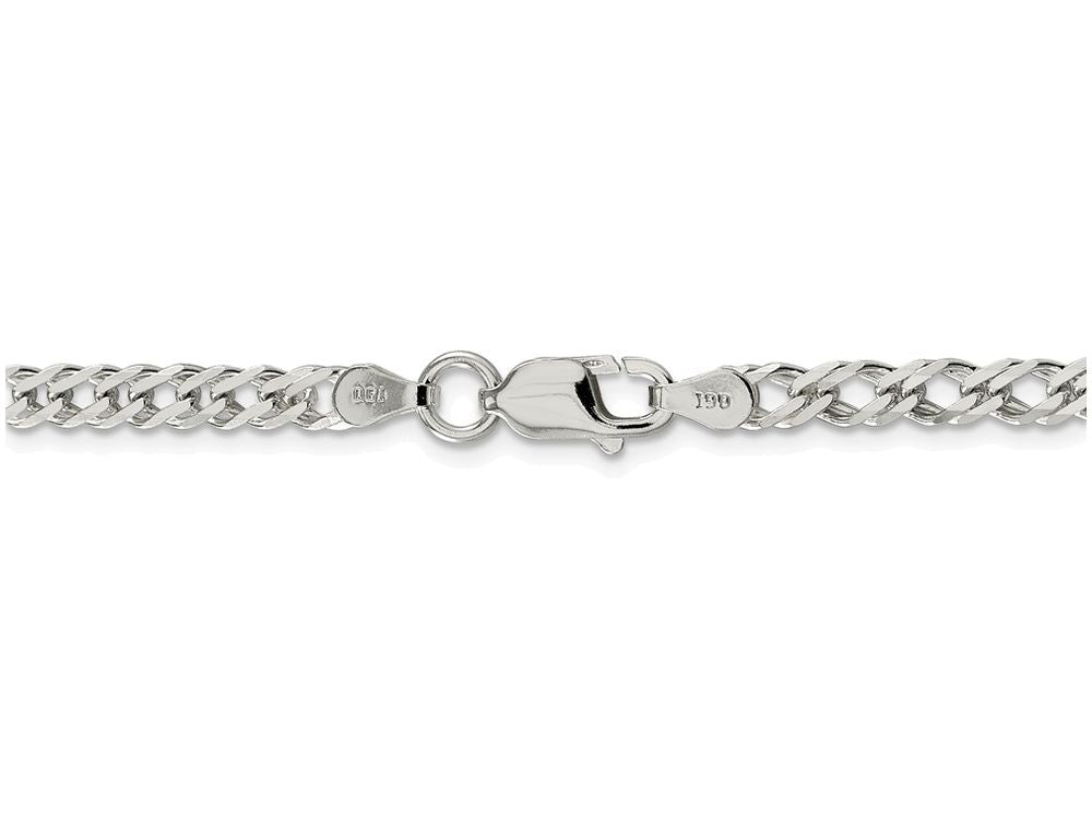 FJC Finejewelers 18 Inch Sterling Silver 4.25mm Double 6 Side bright-cut Flat Link Chain Necklace