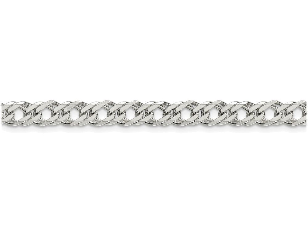 FJC Finejewelers 18 Inch Sterling Silver 5.25mm Double 6 Side bright-cut Flat Link Chain Necklace