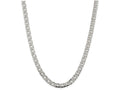 FJC Finejewelers 18 Inch Sterling Silver 6.25mm Double 6 Side bright-cut Flat Link Chain Necklace