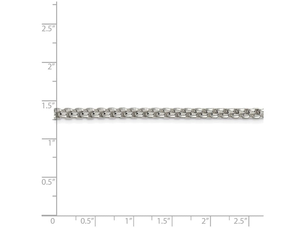 FJC Finejewelers 18 Inch Sterling Silver 3.6mm Oval Box Chain Necklace