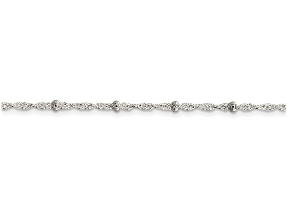FJC Finejewelers Sterling Silver 2.50mm Fancy Anklet