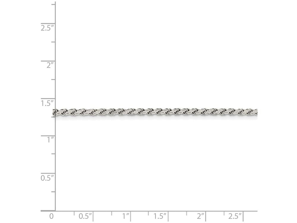 FJC Finejewelers 16 Inch Sterling Silver Flat Rope Chain Necklace