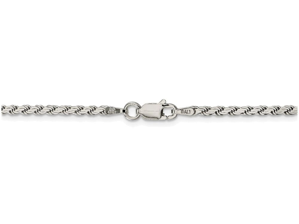 FJC Finejewelers 16 Inch Sterling Silver Flat Rope Chain Necklace