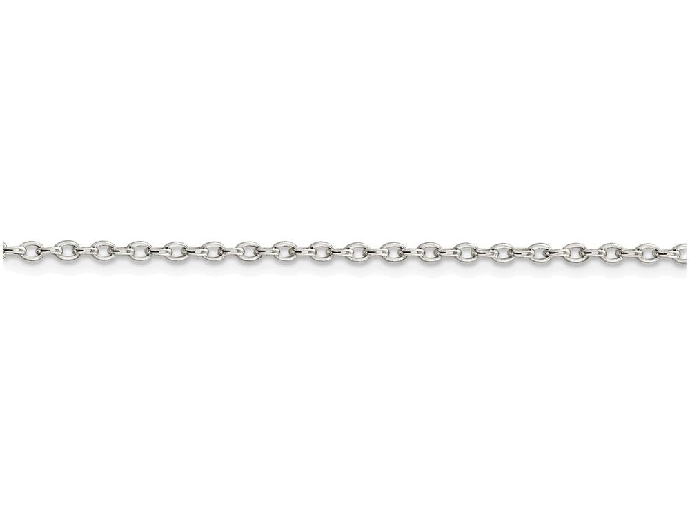 FJC Finejewelers Sterling Silver 2mm Long Link Rolo Chain Necklace