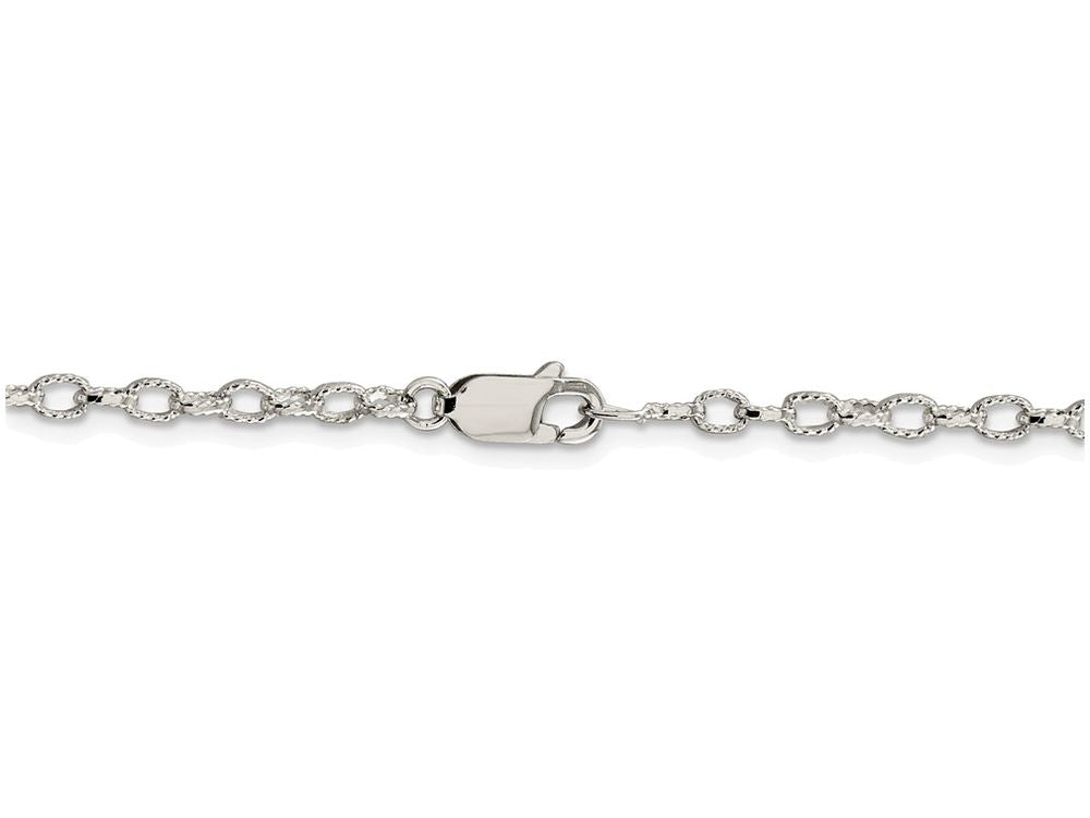 FJC Finejewelers 16 Inch Sterling Silver 3mm Fancy Rolo Chain Necklace