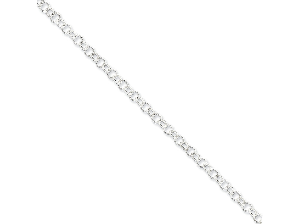 FJC Finejewelers 16 Inch Sterling Silver 4.75mm Fancy Rolo Chain Necklace