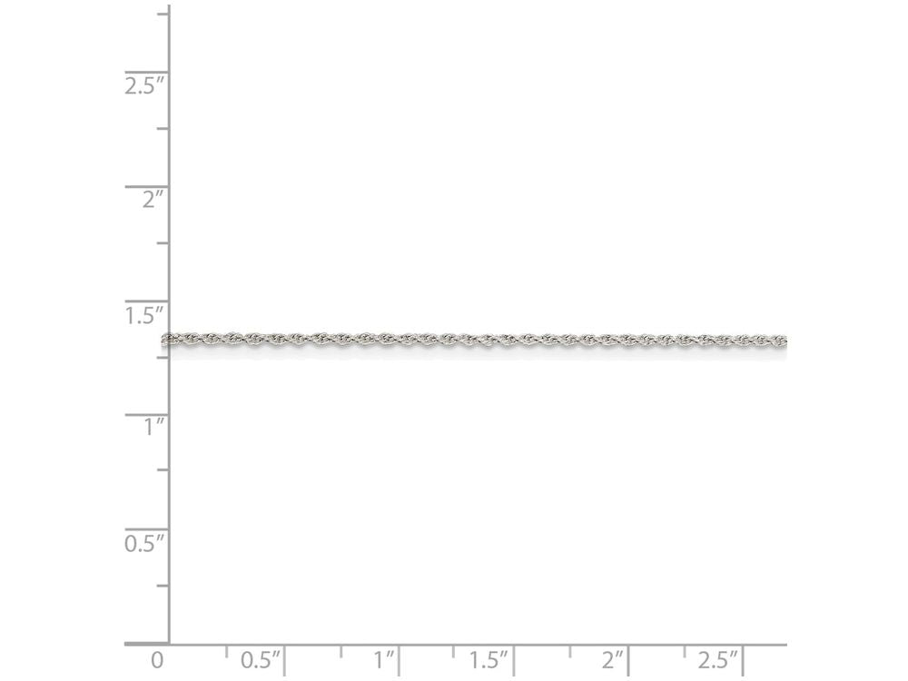 FJC Finejewelers 16 Inch Sterling Silver 1.3mm Loose Rope Chain Necklace