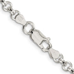 Amore LaVita Sterling Silver 4.75mm Half Round Belcher Bracelet 7 inches