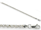 Amore LaVita Sterling Silver 4.75mm Half Round Belcher Bracelet 7 inches