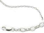 FJC Finejewelers Amore LaVita Sterling Silver 5mm Rolo Charm Bracelet