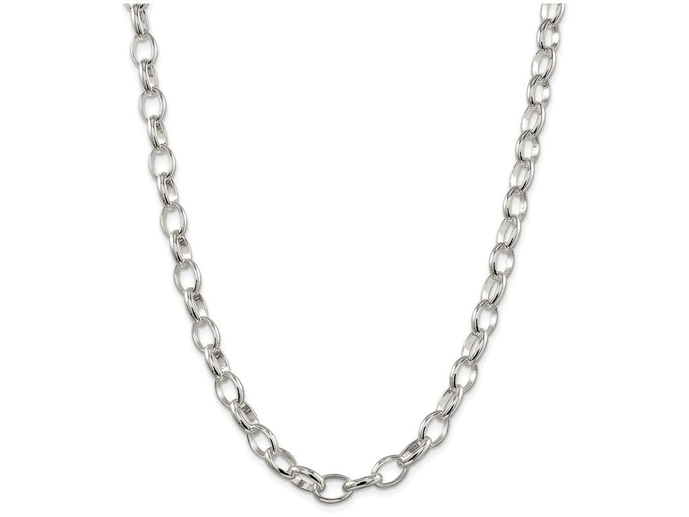 FJC Finejewelers 16 Inch Sterling Silver 8mm Rolo Chain Necklace